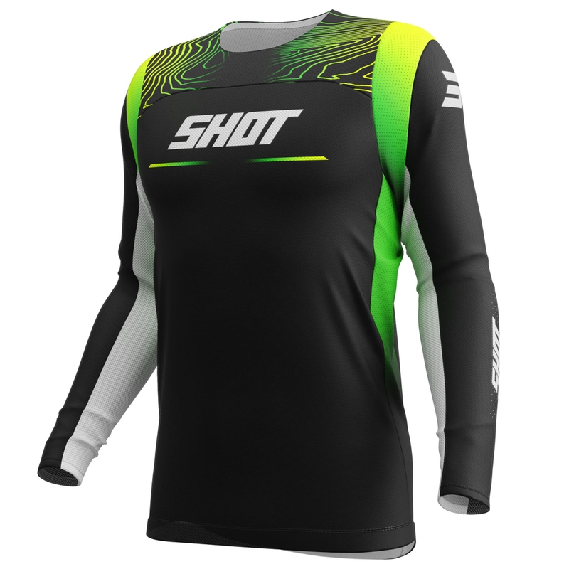 Bērnu motokrosa krekliņš Shot Contact Apex fluo dzeltens