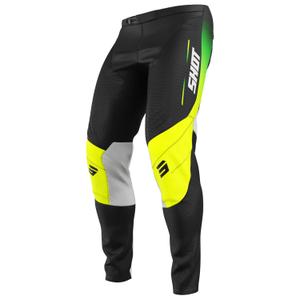 Bērnu motokrosa bikses Shot Contact Apex fluo dzeltenā krāsā