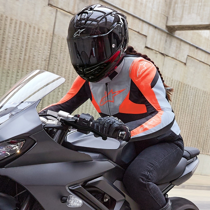 Alpinestars Sieviešu Stella T-Jaws 4 ūdensnecaurlaidīga motocikla jaka Black-Gray-Fluo Red