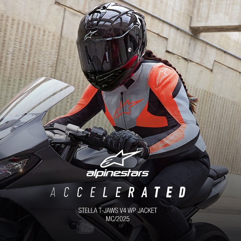 Alpinestars Sieviešu Stella T-Jaws 4 ūdensnecaurlaidīga motocikla jaka Black-Gray-Fluo Red