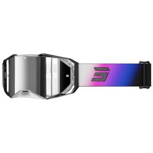 Motokrosa brilles Shot Lite Astral zili rozā ar sudraba iridija pleksi