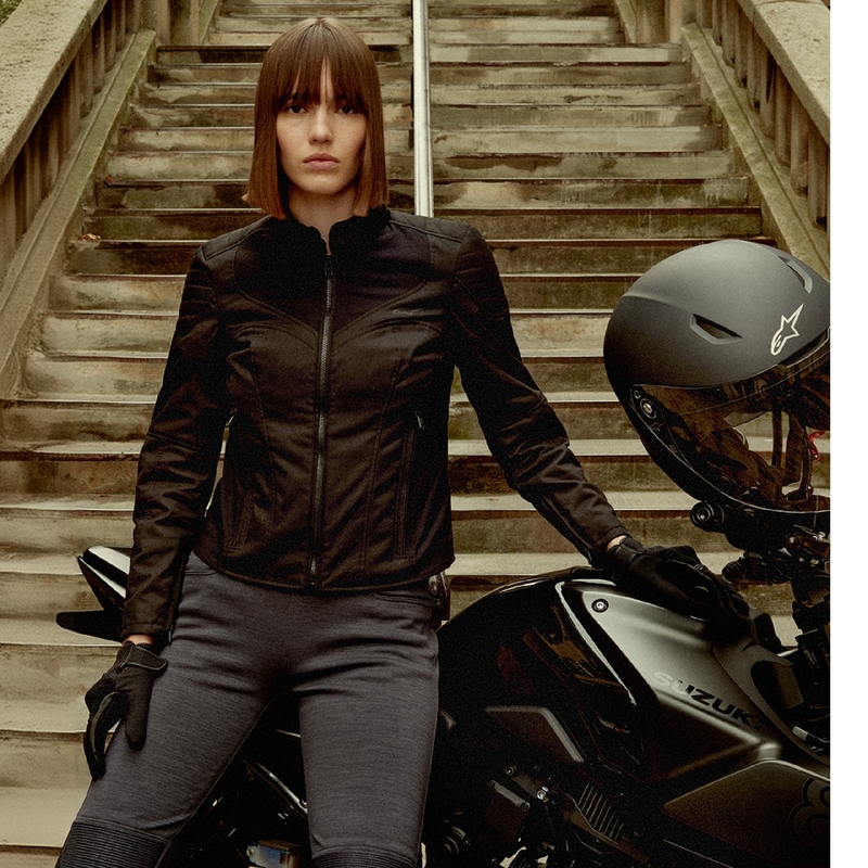 Alpinestars Sieviešu Stella Isla ūdensizturīga melna motocikla jaka sievietēm