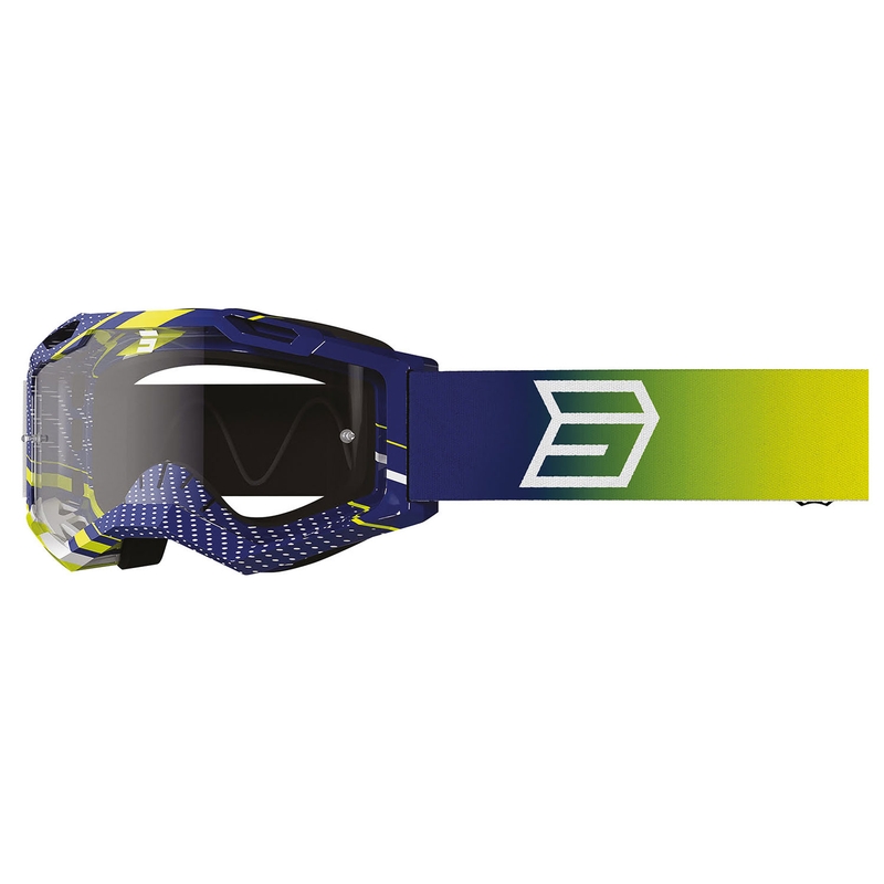 Bērnu motokrosa brilles Shot Rocket Kid 2.0 drop blue ar caurspīdīgu pleksi