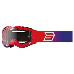 Bērnu motokrosa brilles Shot Rocket Kid 2.0 drop patriot ar caurspīdīgu pleksi