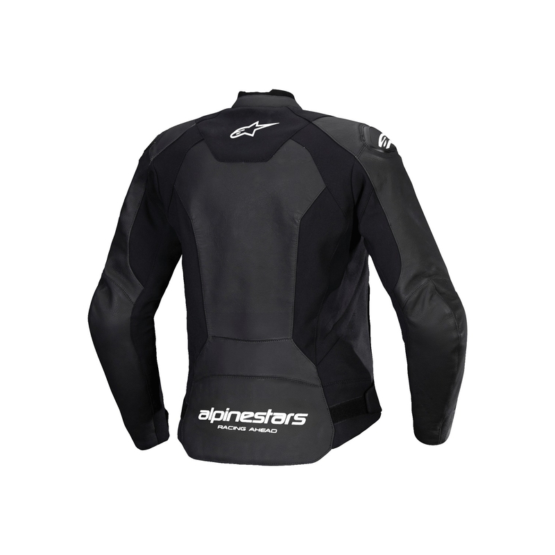 Alpinestars Stella Faster 3 sieviešu ādas motocikla jaka melnā un baltā krāsā