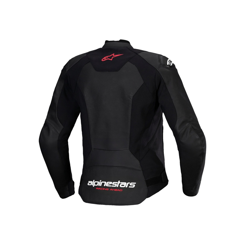 Alpinestars Stella Faster 3 Sieviešu ādas motocikla jaka Black-White-Fluo Red