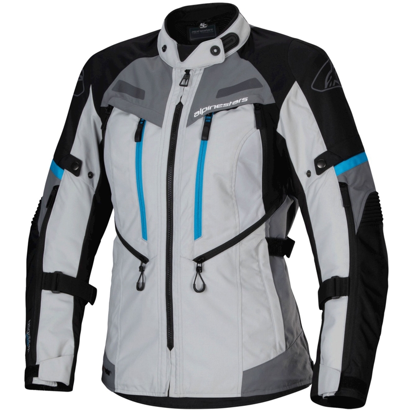 Alpinestars Stella Bogota PRO Drystar Sieviešu motocikla jaka Grey-Black-Blue