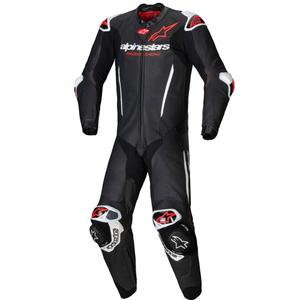 Alpinestars GP-R7 Tech-Air gatavs/kombinābils melns-balts-fluo sarkans viengabala ādas motocikla kombinezons