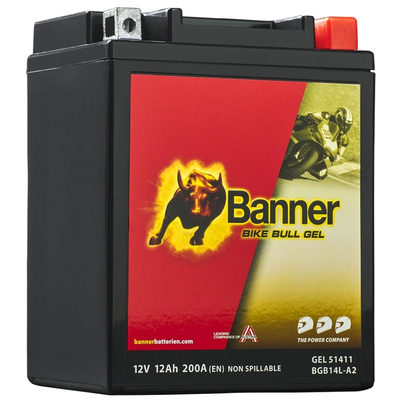 Gēla akumulators Banner Bike Bull GEL 514 11/BGB14L-A2 - GB14L-A2 12V, 12Ah, 200A