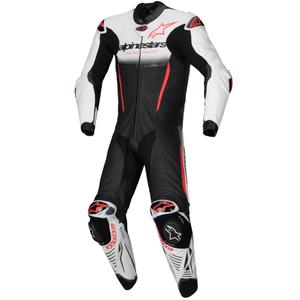 Alpinestars GP-R7 Tech-Air gatavs/kombinābils balts-melns-fluo sarkans viengabala ādas kombinezons