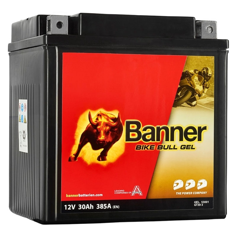 Gēla akumulators Banner Bike Bull GEL 530 01/BGTX30-3 - GTX30-3 12V, 30Ah, 385A