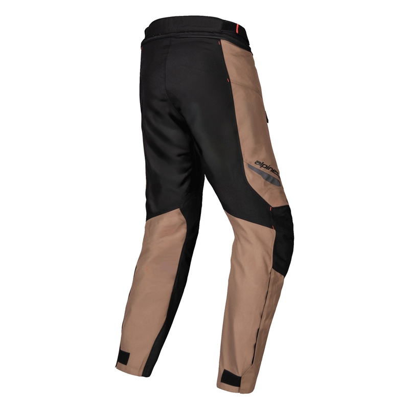 Alpinestars ST-1 Ūdensnecaurlaidīgas haki-smilšu-melnā-fluo sarkanas motocikla bikses
