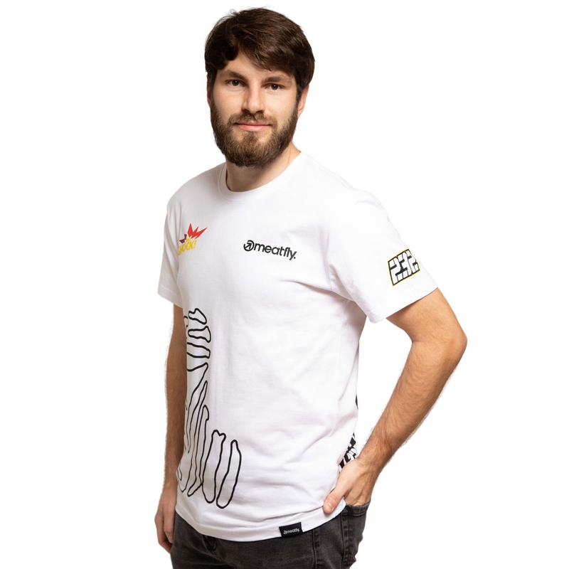 T-krekls Meatfly Big Shock Dakar white