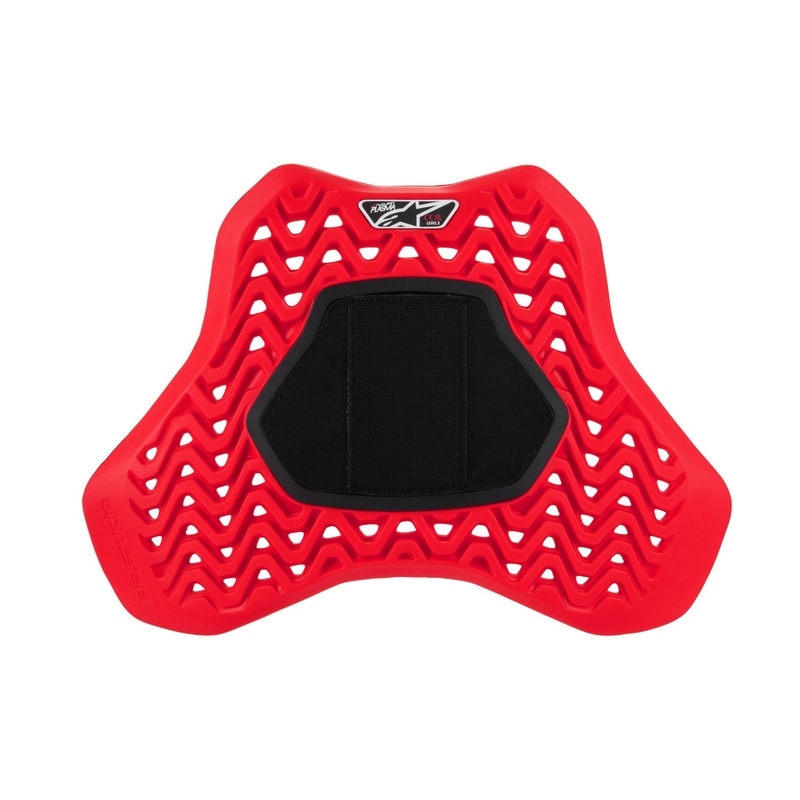 Alpinestars Nucleon Plasma Racing krūšu aizsargs ar Velcro sarkanā un melnā krāsā