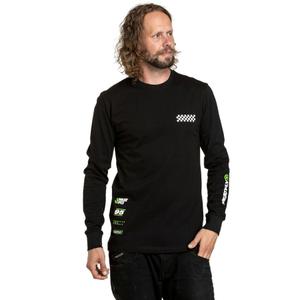 T-krekls ar garām piedurknēm Meatfly Appex melns