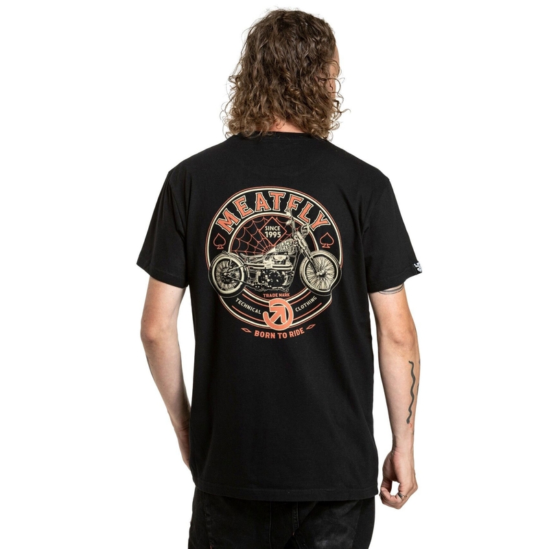 T-krekls Meatfly Born To Ride melns