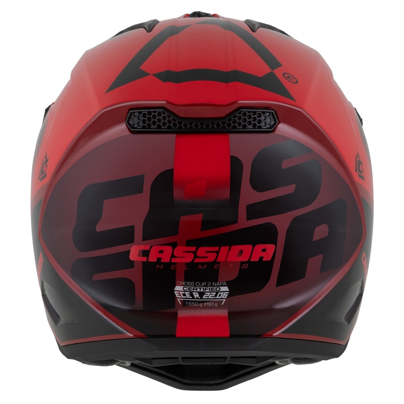 Cassida Cross Cup 2 Napa sarkanā perlamutra violeti melnā motokrosa ķivere