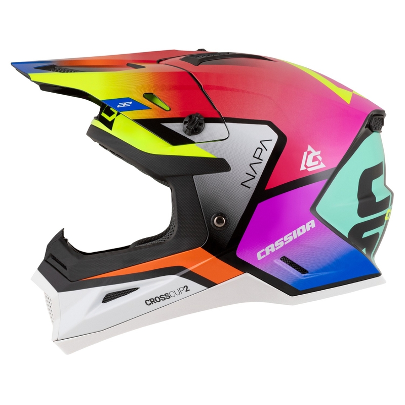 Motociklu motokrosa ķivere Cassida Cross Cup 2 Napa pearl multicolor