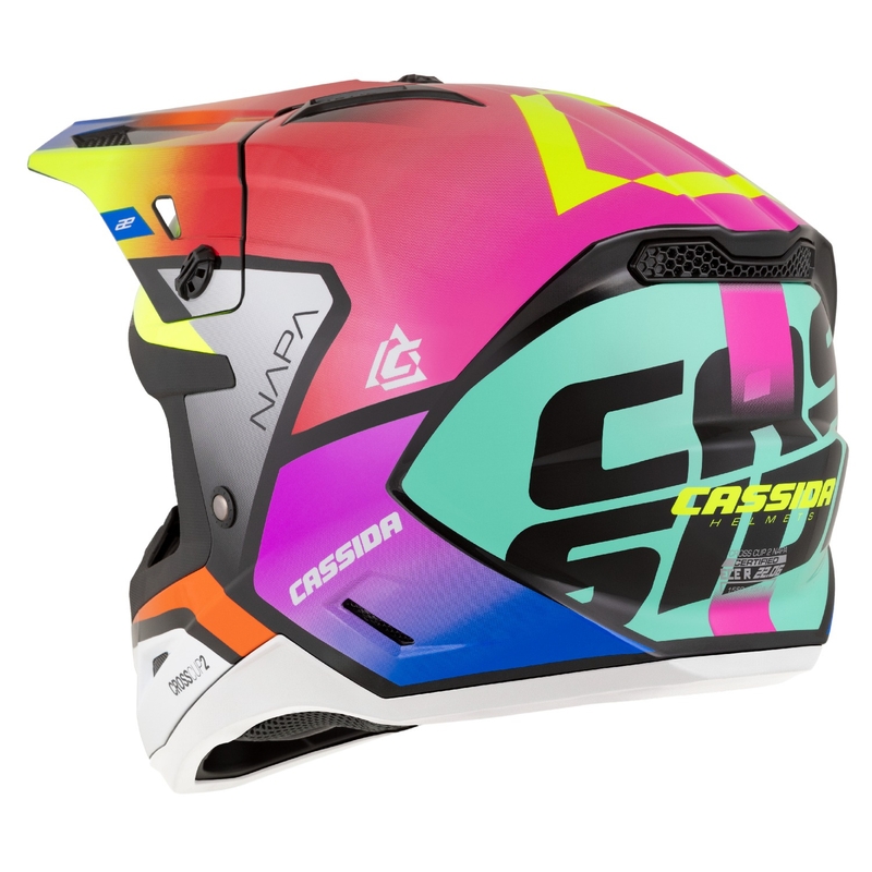 Motociklu motokrosa ķivere Cassida Cross Cup 2 Napa pearl multicolor