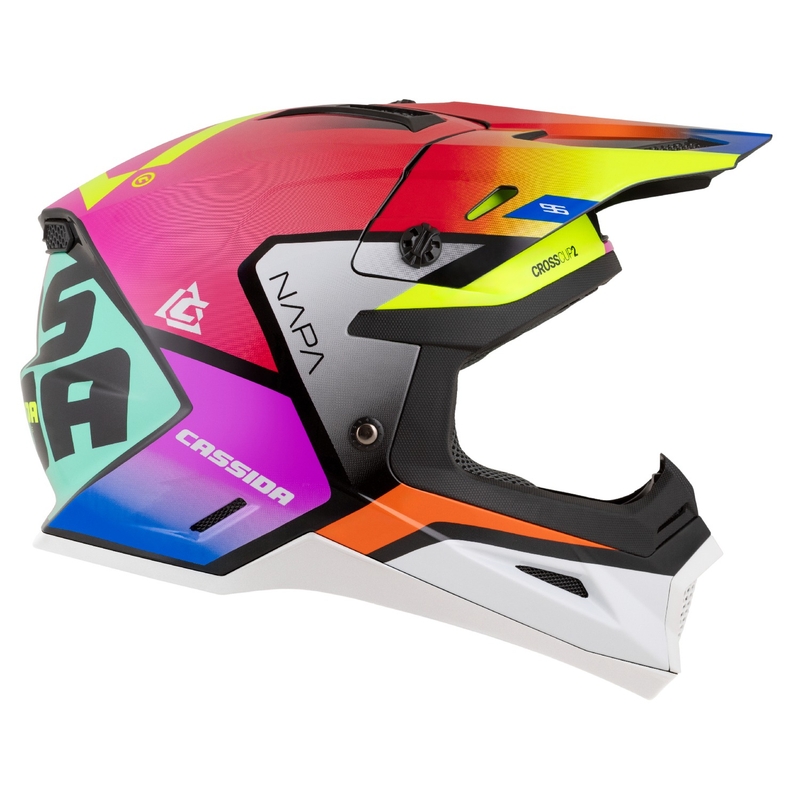 Motociklu motokrosa ķivere Cassida Cross Cup 2 Napa pearl multicolor