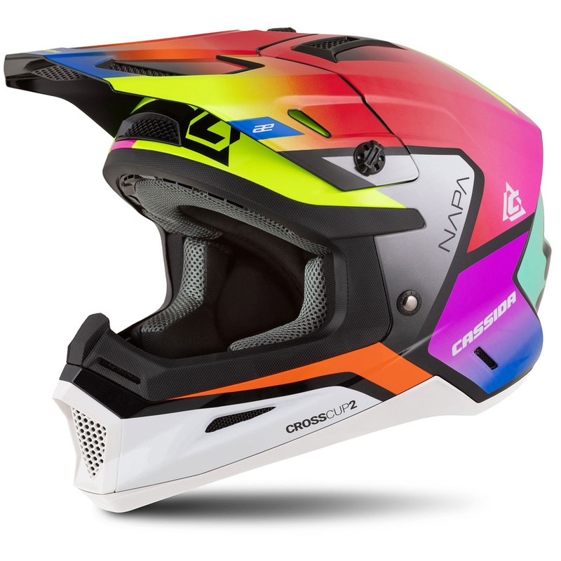 Cassida Cross Cup 2 Napa Pearl Multicolor Bērnu motociklu ķivere