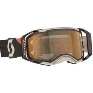 Motokrosa brilles SCOTT Prospect 2.0 AMP tumši brūni bēšas ar zelta pleksi izpārdošana