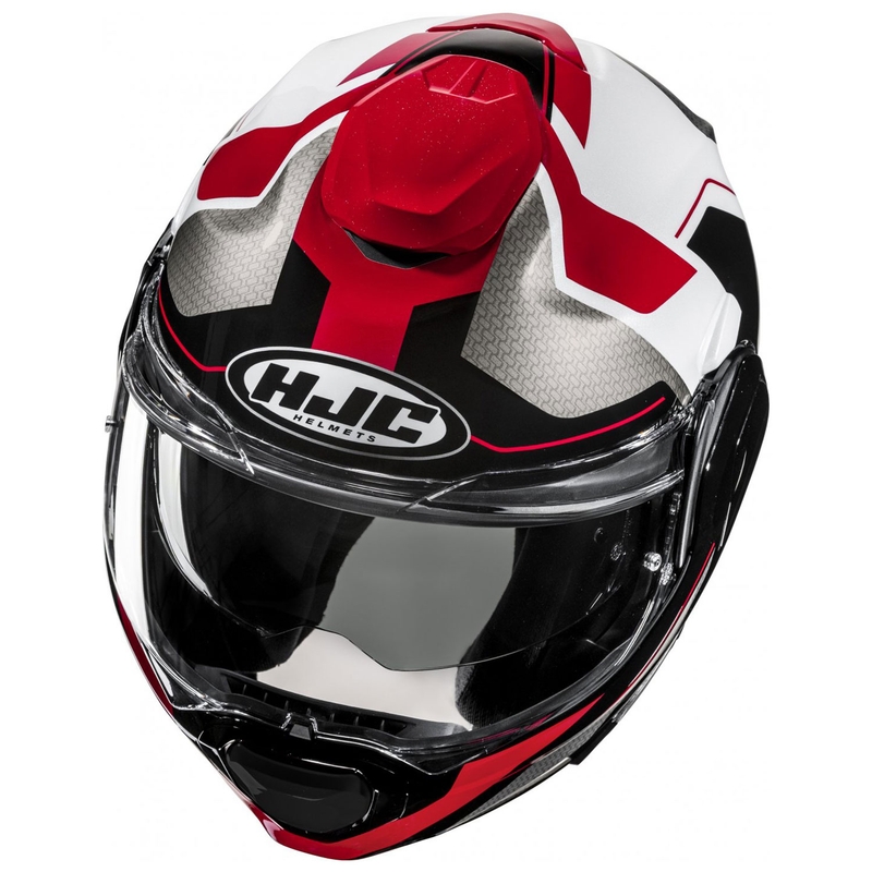 HJC F100 Bios MC1 pelēka-melna-arkana flip-up motociklu ķivere