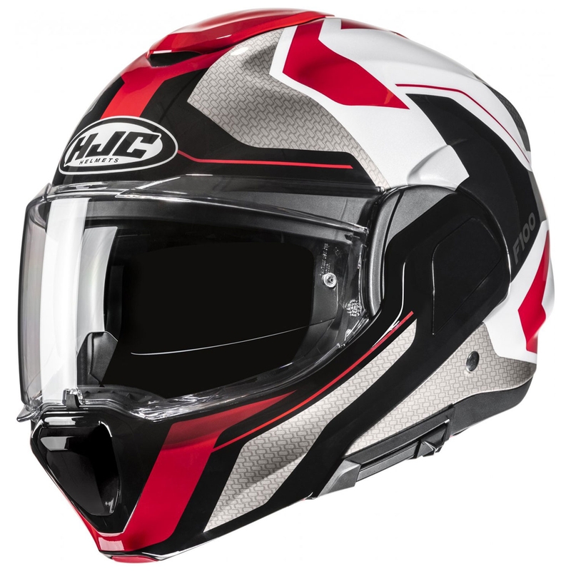 HJC F100 Bios MC1 pelēka-melna-arkana flip-up motociklu ķivere