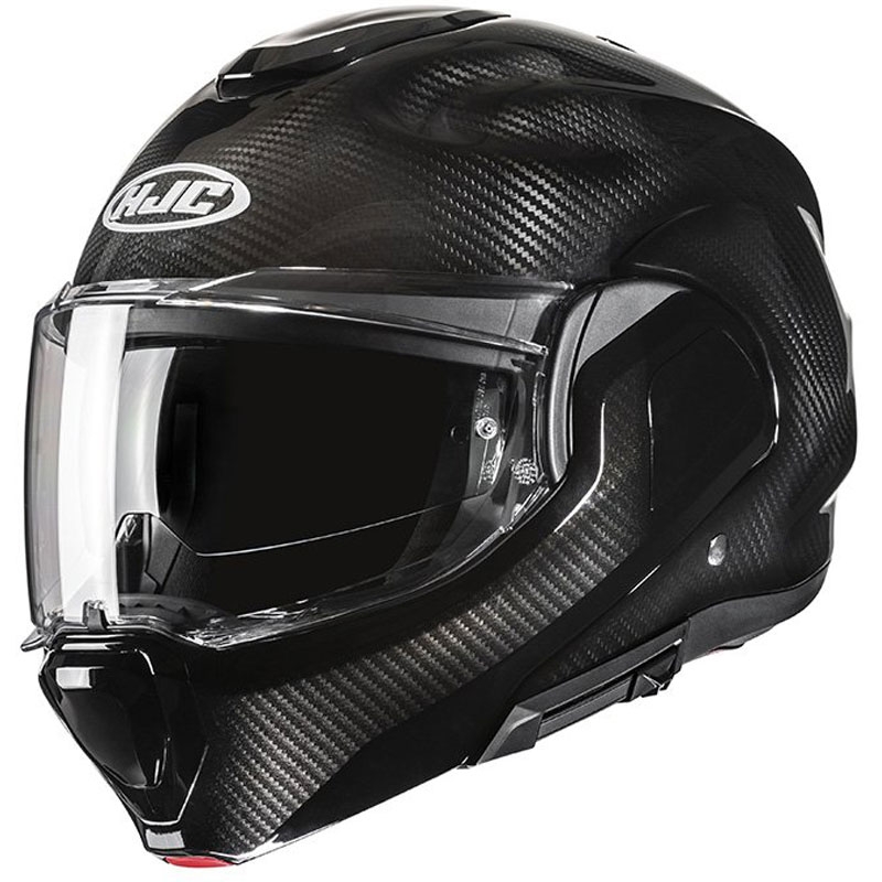HJC F100 Carbon Black salokāmā motocikla ķivere