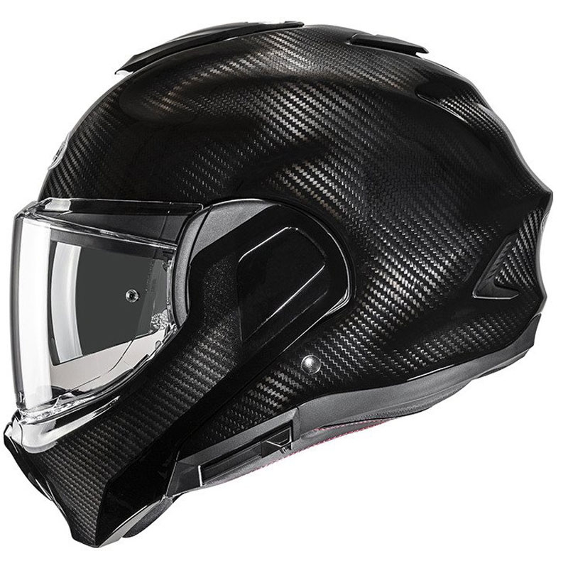 HJC F100 Carbon Black salokāmā motocikla ķivere