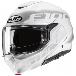 Flip-up motociklu ķivere HJC F100 Hetal MC10 balta-pelēka