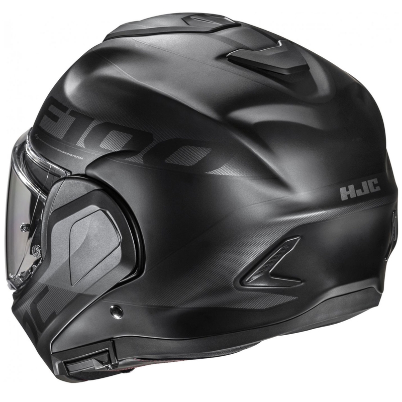 HJC F100 Hetal MC5SF melni pelēka, atvāžama motociklu ķivere
