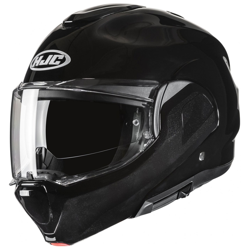 HJC F100 Solid metāliski melna flip-up motociklu ķivere