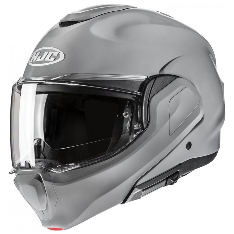 HJC F100 Solid pelēka flip-up motocikla ķivere