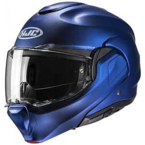 HJC F100 Solid Semi Metallic Blue saliekamā motocikla ķivere
