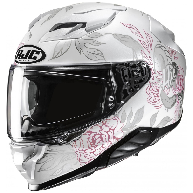Integrēta motocikla ķivere HJC F71 Eliz MC8 balta-pelēka