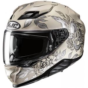 Integrēta motocikla ķivere HJC F71 Eliz MC9SF bēši pelēka-pelēka