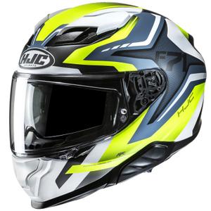 Integrālā motocikla ķivere HJC F71 Fes MC3HSF balta-fluo dzeltena