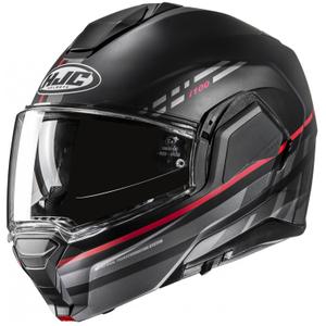 HJC i100 Sysma MC1SF pelēk-melna, atvāžama motociklu ķivere