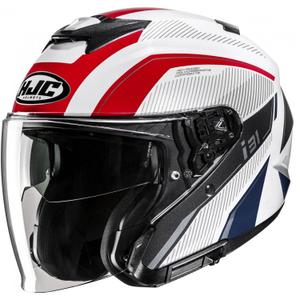Atvērtā motociklu ķivere HJC i31 Reno MC21 balta-sarkana-zila