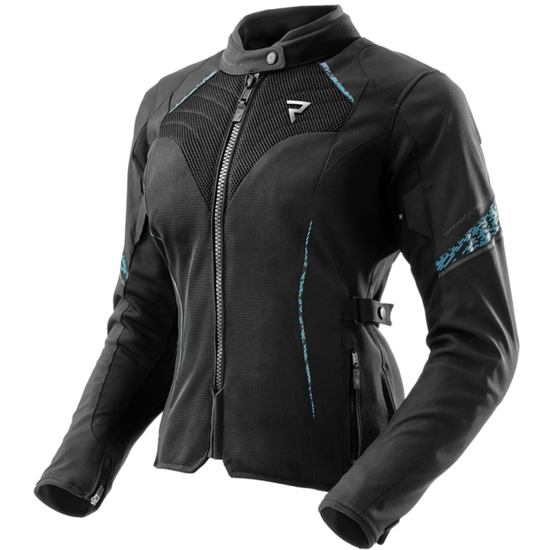 Sieviešu Rebelhorn Jax Black and Mint motocikla jaka