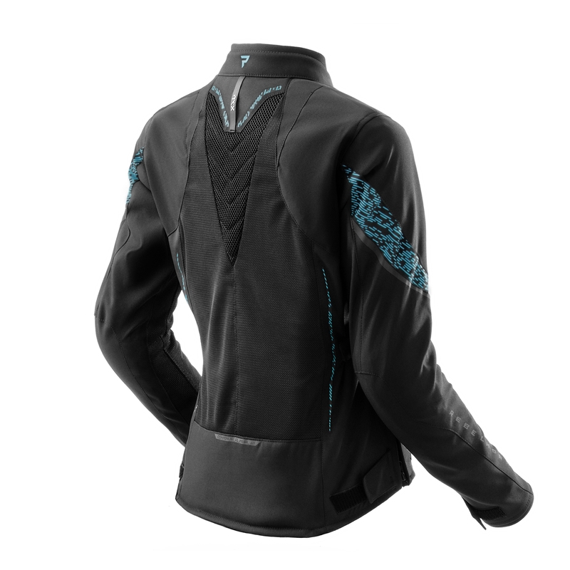 Sieviešu Rebelhorn Jax Black and Mint motocikla jaka