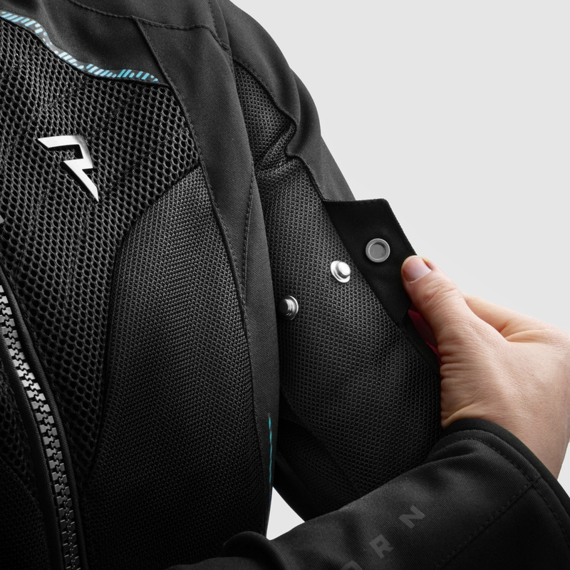 Sieviešu Rebelhorn Jax Black and Mint motocikla jaka