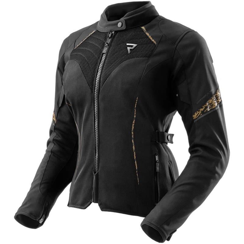 Sieviešu Rebelhorn Jax Black and Gold motocikla jaka