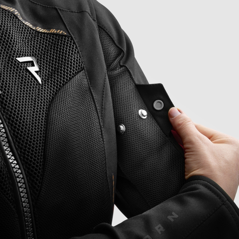 Sieviešu Rebelhorn Jax Black and Gold motocikla jaka