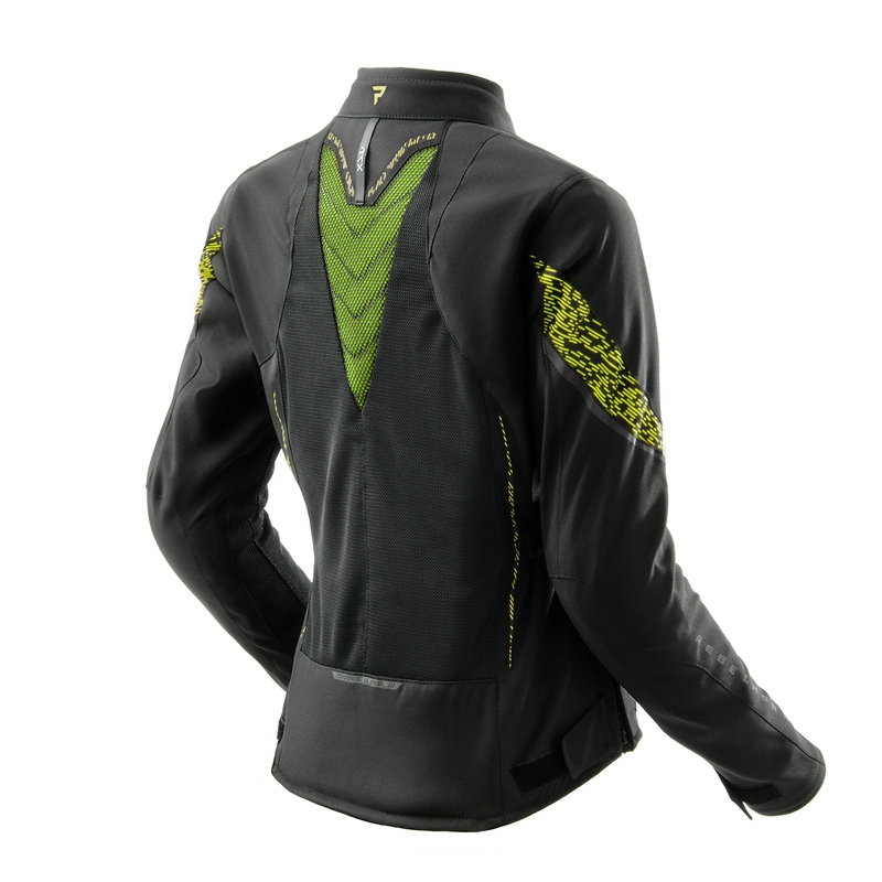 Sieviešu motocikla jaka Rebelhorn Jax black-fluo yellow