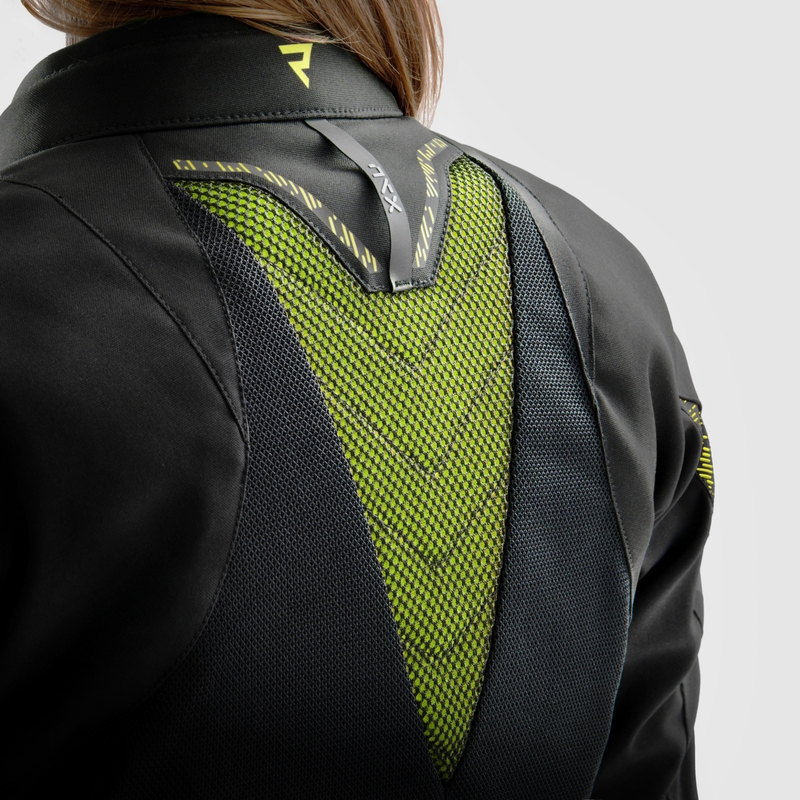 Sieviešu motocikla jaka Rebelhorn Jax black-fluo yellow