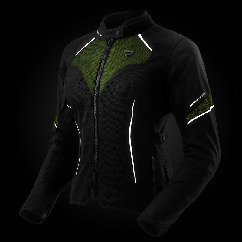 Sieviešu motocikla jaka Rebelhorn Jax black-fluo yellow