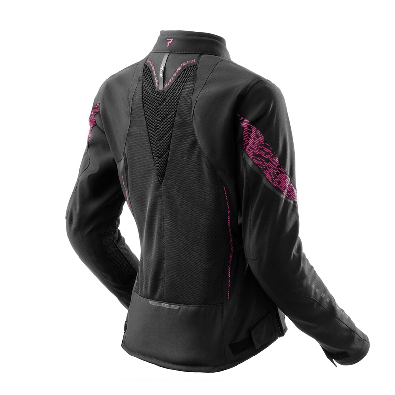 Sieviešu Rebelhorn Jax Black and Pink motocikla jaka