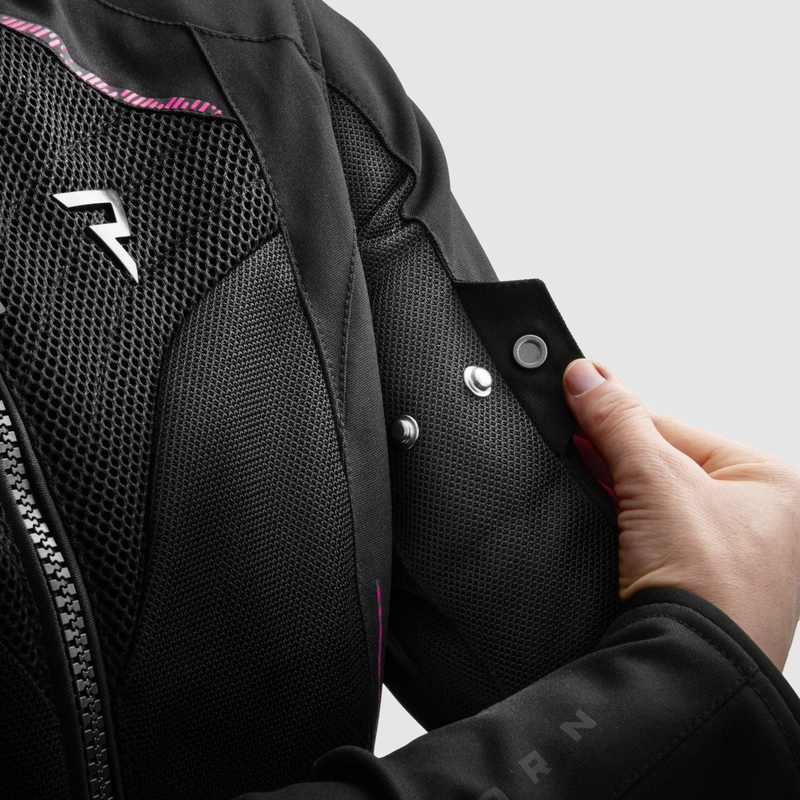 Sieviešu Rebelhorn Jax Black and Pink motocikla jaka